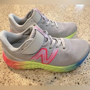 Girls New Balance size 13 - gray/neon sneakers
